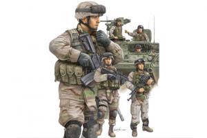 Trumpeter 1:35 Modern U.S. Army Armor Crewman & Infantry