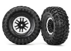 Traxxas Tires & Wheels Canyon Trail/TRX-4 Black-Satin 1.9" (2) TRX8272X