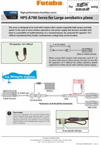 HPS-A700 Airplane Servo 74kg 0.12s HV/S.BUS2