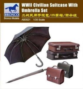 1:35 Civilian Suitcase with Umbrella