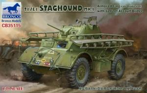 1:35 T17E1 STAGHOUND MK.I Armored Car (Late)w.12 Feet Assault Bridge
