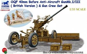 1:35 OQF Bofors 40mm Anti-Aircraft Gun Mk. Mk.I/III (British) & Crew
