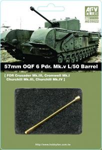 1:35 57mm OQF 6 Prd. Mk.V L/50 Barrel