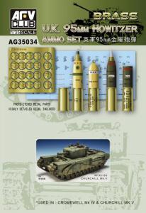 1:35 U.K. 95 mm Howitzer Ammo Set