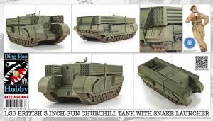 1:35 1/35 British 3 Inch gun Churchill with snake launcher
