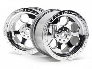 HPI Racing  6 Spoke Wheel Shiny Chrome (83X56mm/2pcs) 3117