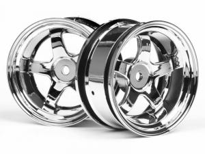 HPI Racing  WORK MEISTER S1 WHEEL 26mm CHROME (6mm OFFSET) 3592