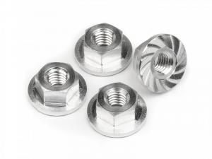 HPI Racing  SERRATED FLANGE NUT M4x10.8mm (4pcs) 103908