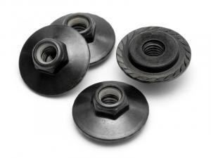 HPI Racing  Flanged Lock Nut M5X8mm (Black/4Pcs) Z680