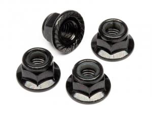 HPI Racing  FLANGED LOCK NUT M5 (CLOCKWISE/BLACK/4PCS) Z682