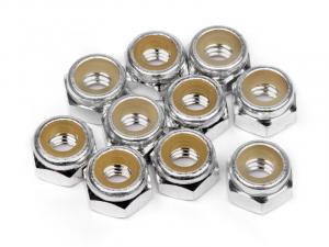 HPI Racing  Aluminum Lock Nut M4 (Silver/10Pcs) Z866