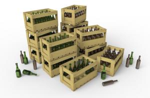 1:35 Wine Bottles & Wooden Crates