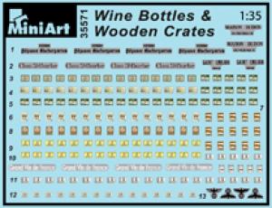 1:35 Wine Bottles & Wooden Crates