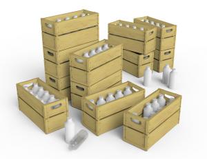 1:35 Milk Bottles & Wooden Crates