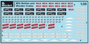 1:35 Milk Bottles & Wooden Crates