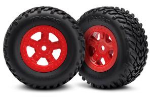 Traxxas Tires & Wheels SCT/SCT Red Desert PreRunner 1/18 (2) TRX7674R