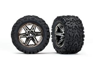 Traxxas Tires & Wheels Talon Extreme/RXT Black Chrome 2.8" 4WD TSM TRX6773X