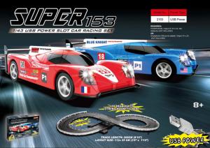 Slot Racing Track 153 Scale 1/43 USB 268cm