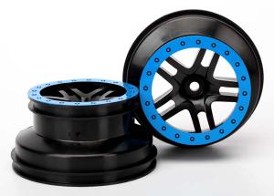 Traxxas Wheels SCT Split-Spoke Black-Blue 2.2/3.0" 4WD/2WD Bak (2) TRX5884A