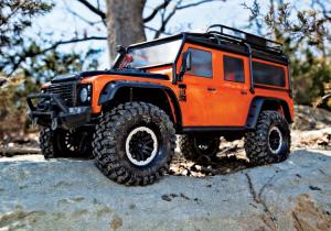 Traxxas Body Land Rover Defender Orange Complete TRX8011A