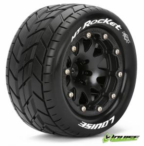 Tires & Wheels MT-ROCKET 1/10 Black Beadlock (1/2) Soft MFT