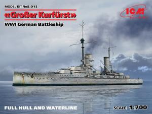 1:700 Groser Kurfürst  WWI German Battleship