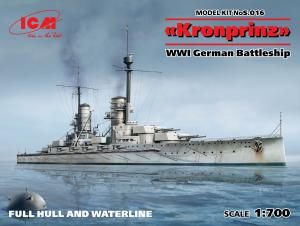 1:700 Kronprinz WWI German Battleship