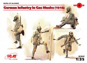 1:35 German Infantry in Gas Masks 1918