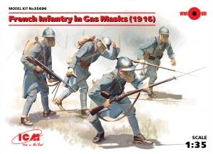 1:35 French Infantry in Gas Masks 1918