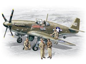 1:48 Mustang P-51 B, with Pilots & crew