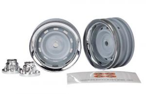 Traxxas Wheels Chrome 1.9" + Center Caps (for Stub Axle #8225A) TRX8165