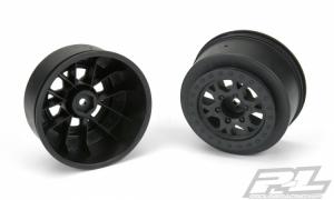 Impulse 2.2"/3.0" Black Front Wheels (2)