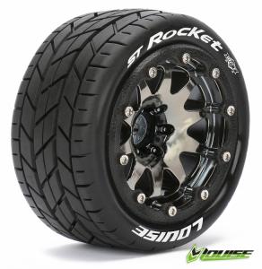 Tires & Wheels ST-ROCKET 1/10 Bl.Chrom Beadlock (0) Soft MFT