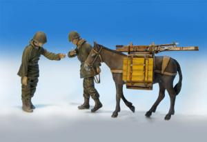 1:35 U.S. Infantrymen with mule