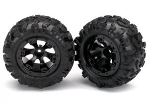 Traxxas Tires & Wheels Canyon AT/Geode Black 2.2" 1/16 (2) TRX7277