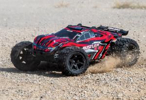 Traxxas Rustler 4x4 XL-5 1/10 RTR TQ Punainen RC-auto + akku ja laturi TRX67064-1-RED