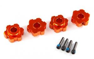 Traxxas Wheel Hubs Hex Alu Orange (4) Maxx TRX8956T