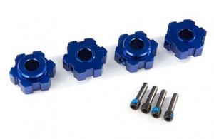 Traxxas Wheel Hubs Hex Alu Blue (4) Maxx TRX8956X