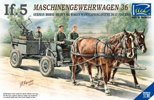 1:35 WWII German IF-5 Horse Drawn MG Wagon