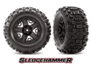 Traxxas Tires & Wheels Sledgehammer/RXT Black 2,8" 4WD (2) TRX6792