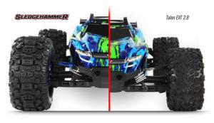 Traxxas Tires & Wheels Sledgehammer/RXT Black 2,8" 4WD (2) TRX6792