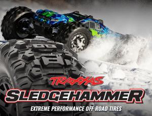 Traxxas Tires & Wheels Sledgehammer/RXT Black 2,8" 4WD (2) TRX6792