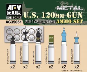 1:35 US M1A1/M1A2 M256 120mm Ammo set