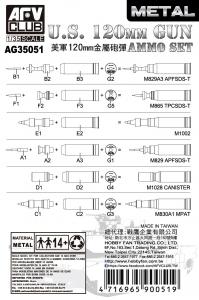 1:35 US M1A1/M1A2 M256 120mm Ammo set