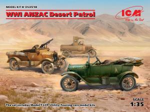 1:35 WWI ANZAC Desert Patrol (Model T LCP, Utility, Touring)