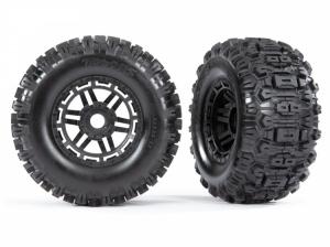 Traxxas Tires & Wheels Sledgehammer/Black (17mm) 2,8" TSM (2) TRX8973