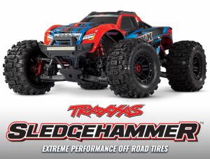 Traxxas Tires & Wheels Sledgehammer/Black (17mm) 2,8" TSM (2) TRX8973