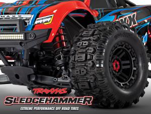 Traxxas Tires & Wheels Sledgehammer/Black (17mm) 2,8" TSM (2) TRX8973