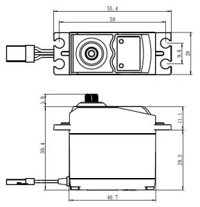 Servo SC-0252MG  10,5Kg 0,19s Metal Gear