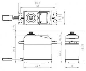 Servo SC-0254MG  7,2Kg 0,14s Metal Gear
